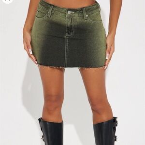 Fashion Nova Khaki Mini Skirt